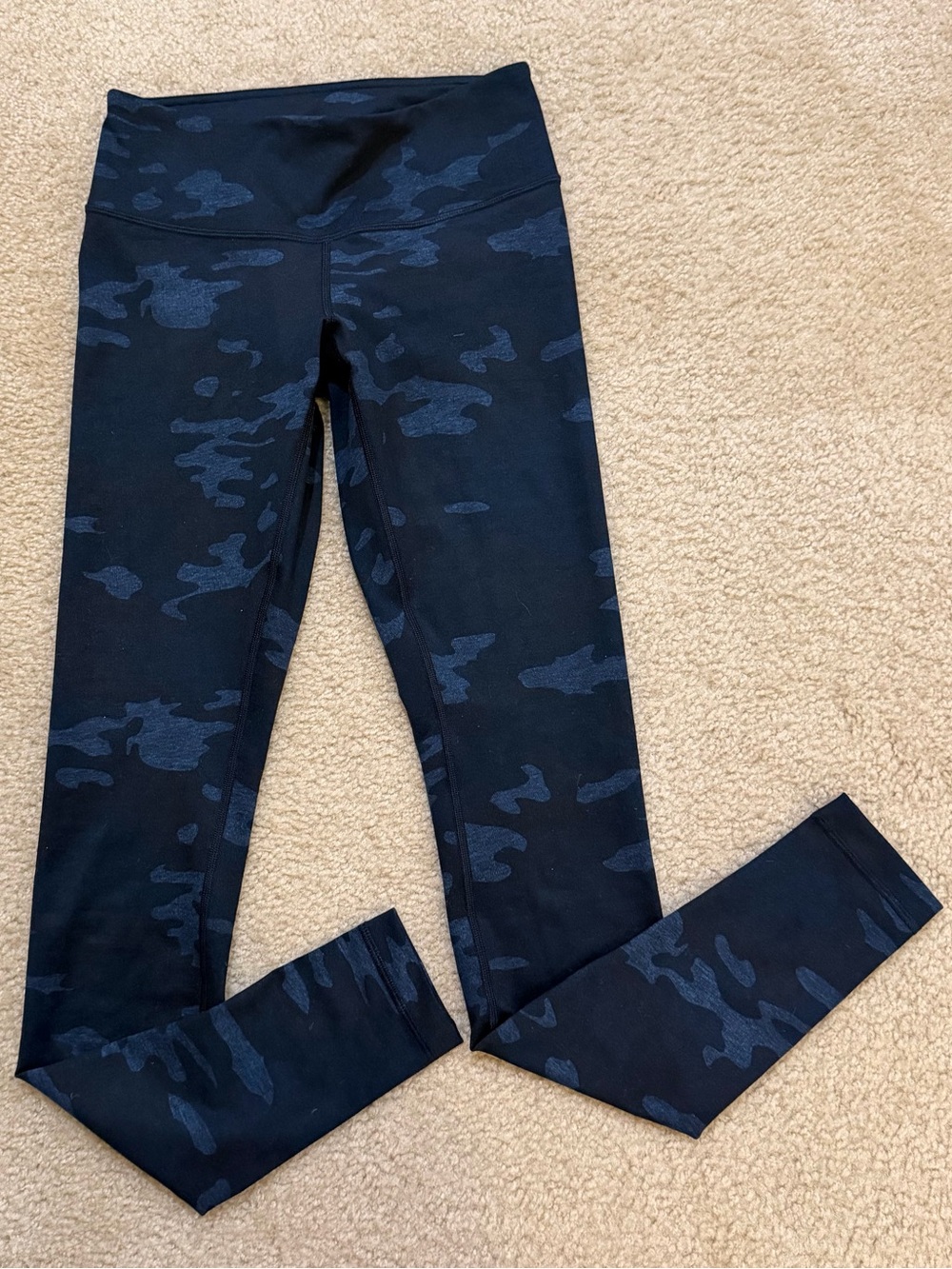 Lululemon Wunder Under Pant Full-On Luon Lotus Camo Oil Slick Blue Size 4
